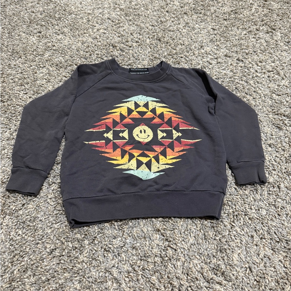 Tiny Whales Black Sweatshirt set